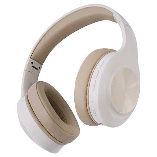 Siindoo JH-923 Wireless Headphones Over Ear, 65H Playtime, 3EQ Sound Modes, Hi-Res Audio with Deep Bass Microphone,Foldable Lightweight Bluetooth Headphones for Travel/Office/Cellphone/PC (Khaki)