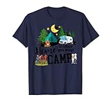 Stylisches Camping-Tee mit englischem Aufdruck, Outdoor-Camping-Guide für Auto, Familien-Campingplatz, ein Brenner, Kochen, Lagerfeuer, Campingausrüstung, Camper Camper Shruff Solo Camping Shruff Lustiges Abenteuer, Männer, Frauen, Natur, auf Campingplatz Kinder