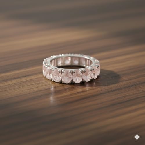 Image of 55Carat Choose Your Color Natural Gemstone Sterling Silver Band Ring Birthstone Friendship Love Size 5-13