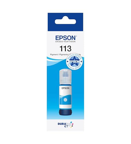 Epson EcoTank 113 Cyan Genuine Ink Bottle, 70 ml