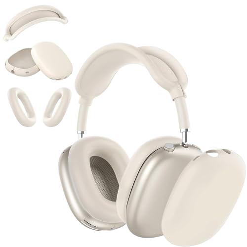 Hülle für Airpods Max Kopfhörer Weiche Ohrmuschel-Abdeckung/Ohrpolster/Kopfbandabdeckung für Apple Airpod Max Zubehör Cases Cover (Starlight)