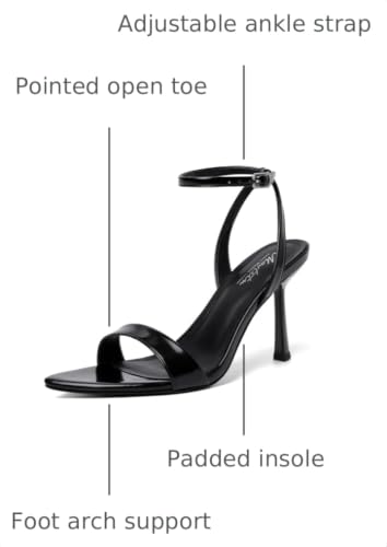 Image of Mostrin Heels for Women Strappy Pointed Open Toe Stiletto High Heeled Sandals