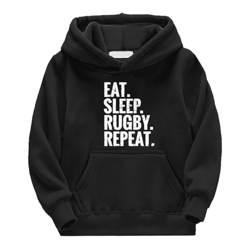 Boys' Crew Sweatshirt Football Fans Sports Gift Sweatshirt Vintage Rugby Player Sports Retro Pocket Athletic2