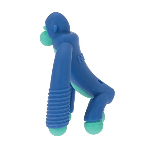 Image of Nuby Geo Zoos Massaging Teether - Baby Teething Toy - Soft Easy Grip - 3+ Months - Blue Gorilla