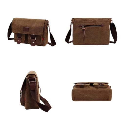 Bolsa Tiracolo Masculina Mensageiro Transversal Carteiro Marrom