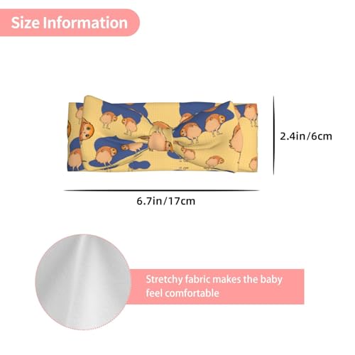 Crooked Owl Pattern Baby Bow Headband Super Stretchy Soft Bows Hair Accessories for Newborn Infants Toddlers Kids Girls3