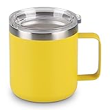Tahoe Trails 12 oz Mug with Handle and Lid, Stainless Steel, Vacuum Insulated Double Wall Coffee...