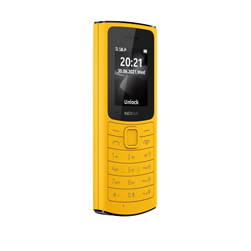 Image of Nokia 110 4G with Volte HD Calls, Up to 32GB External Memory, FM Radio (Wired & Wireless Dual Mode), Games, Torch | Yellow 110 DS-4G