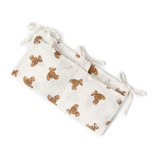 Bolsa de almacenamiento para cama con 2 bolsillos de algodón miniatura 4