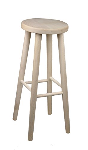 Magnetic Mobel Tabouret en Bois Solide Petit déjeuner pub Bar Cuisine Nouveau hêtre 60 cm (Brut)