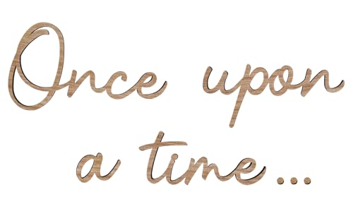 JarThenaAMCS Once Upon a Time Wooden Sign Reading Corner Sign