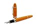 Lanxivi Jinhao 159 Fountain Pen Medium Nib Orange Color Silver Trim Big Heavy with Pen Pouch