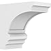 Ekena Millwork CORP05X10X10DIA PVC Corbel, 5"W x 10"D x 10"H, White