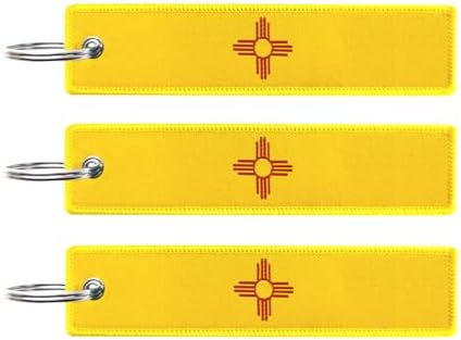 New Mexico Flag Keychain Tag with Key Ring-3Pack image 5