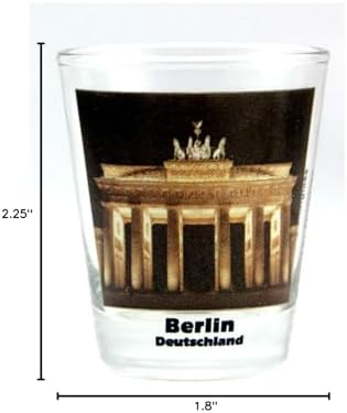 World By Shotglass Berlin Germany Brandenburg Gate Collectible Photo Shot Glass image 4