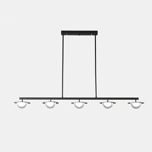 Plafonnier style italien MOCHAMIK en cuivre luminaire suspendu noir