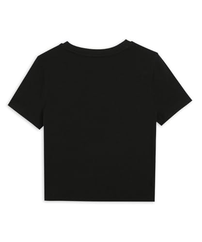 Image of PUMA , Girls, ESS METALLIC Knotted Tee, Black-Metallic gold, 11-12Y (68641951)