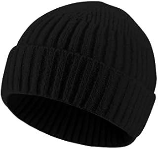 Sibba Unisex Beanie Hat Soft Lightweight Winter Knit Caps Stretchy Cuffed Warm Windproof Skull Cap for Men Women