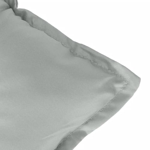 Coussin pour banc de jardin en tissu polyester premium gris clair