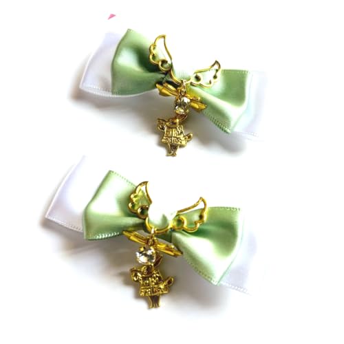 (小野寺屋/ペンギンランド)【ヘアクリップ/左右2個セット】ミニミニアリスのウサギの音楽隊【 ロリータ ゆめかわいい ゴスロリ ヘアクリップ ヘアピン ヘアアクセサリー コスプレ 量産型 地雷系】 (アリスグリーン×ホワイト)