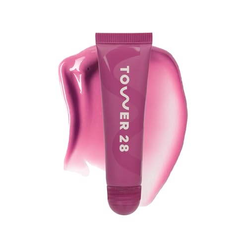 Image of Tower 28 LipSoftie Tinted Lip Balm Treatment - Hydrating Glossy Balm + Overnight Lip Mask with Jojoba Oil + Shea Butter - Sweet, Cushiony Formula for Smooth, Soft Lips - Confetti Cake (0.38 oz)