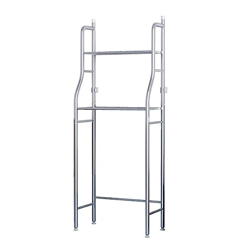 OWKAY Rack De Rangement De Toilette, Étagères Étagère Au-Dessus Du Rack Machine À Laver Toilette Bagages Batnroom Space Saver Organizer En Acier Inoxydable