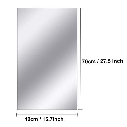De flexibele Stickers van de Spiegelmuur, Zelfklevende Spiegelbladen, de Zelfklevende Zilveren Decal van de… - Afbeelding 3