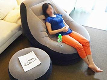 空気 で 膨らむ ソファ 体に フィット ボトル スタンド オットマン