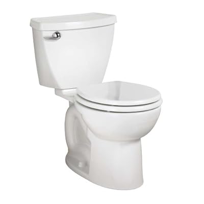 American Standard Cadet 3 Right Height Round Front Flowise Two-Piece High Efficiency Toilet with 12-Inch Rough-In, White White