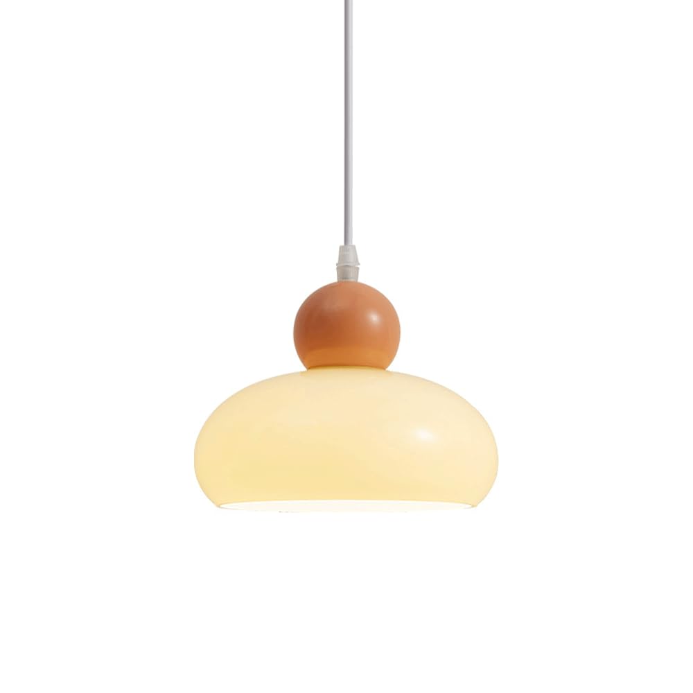 Lustre en Verre rétro crème vintage suspension de chambre et salon chic