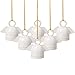 Produktbild like. by Villeroy & Boch Winter Glow Ornament Engel 6er Set, 9x5x7,5 cm, Weihnachtliche Dekoration, Christbaumschmuck, Premium Porzellan, Beige