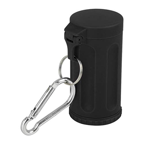 Image of X AUTOHAUX Portable Car Smokeless Windproof Ashtray with Keychain Lid Black