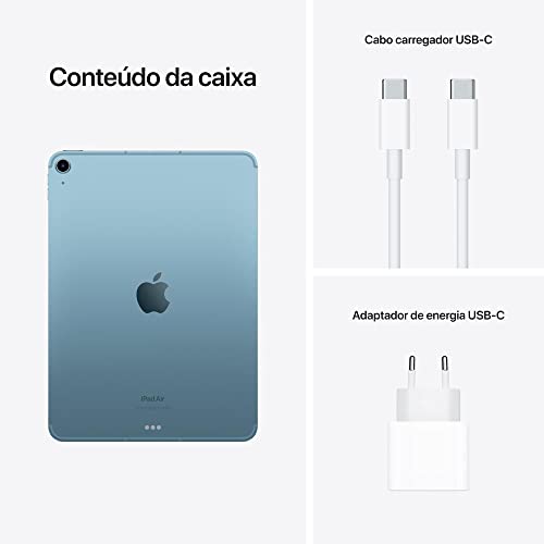 iPad Air da Apple (5a geração): Com chip M1, tela Liquid Retina de 10,9 polegadas, 64 GB Wi-Fi 6 +