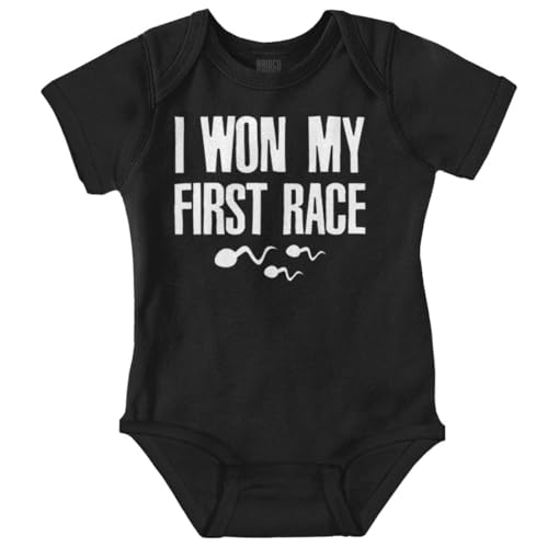 Image of Brisco Brands I Won My First Race Little Swimmers Baby Romper Boys or Girls
