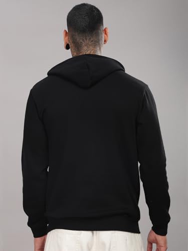 Image of ADRO Mens Graphic Hoodie | Regular Fit 320 GSM Cotton Hoody | Hoodies /Sweatshirt for Men | Soft Brushed Fleece Fabric