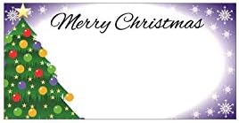 Henbrandt 50 x Christmas Table Place Cards with Christmas Tree Decoration Name Cards Xmas Table Settings Party Place Cards School Supplies Decorations for Christmas Table Friends and Family
