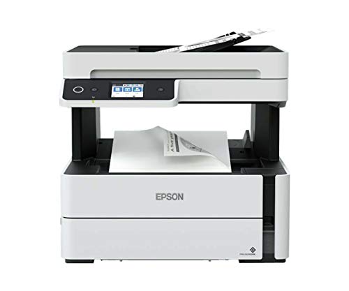 Epson M3180 EcoTank - Impresora multifuncional 4 en 1, color blanco y negro
