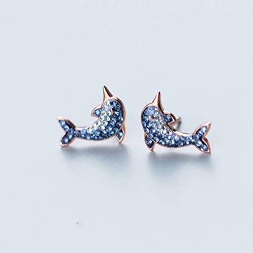 Boucles d'oreilles baleine en argent S925 avec dégradé bleu le cadeau idéal pour elle