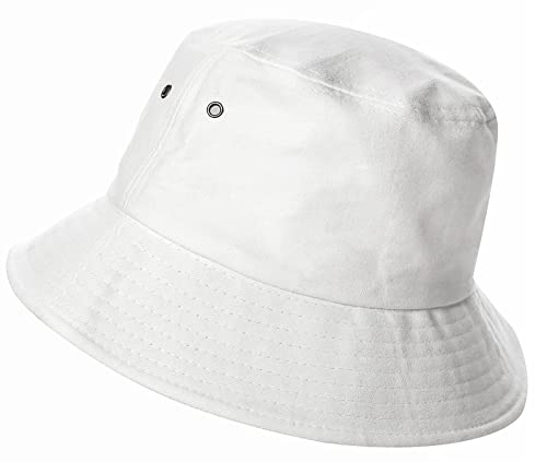 Youth Kids Packable Sun Protection Bucket Hat Toddler Boys Girls Eyelet Beach Fisherman Panama Hat For Travel 8-16Yrs White… #TOP28