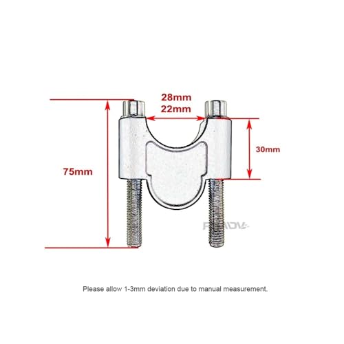 Support de guidon de moto universel réhausseur 28 mm et 22 mm - 3