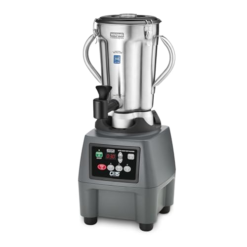 Image of Waring One-Gallon Food Blender with Electronic Keypad & Timer & Spigot | 3.75 HP Commercial Motor, 3-Minute Timer, 1-Gallon Stainless Steel Jar, 100+ Cycles a Day, Restaurants, NSF Certified