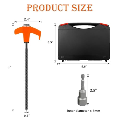 12 Pack Heavy Duty Screw Stakes