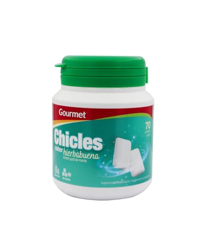 Marca Blanca - Gourmet Chicle Hierbabue, Sin Azúcar, 70 unidades