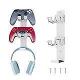 wigmoa GM-G 3-in-1 Wandhalterung Gaming Ständer, Dual Controller Halter & Kopfhörer Aufhänger,...