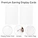 joycraft 100Pcs Keychain Display Cards with Self-Sealing Bags, 3x4.7 in White Paper Jewelry Cards Holder, Blank Jewelry Wrapper Card for Selling, Craft Fairs