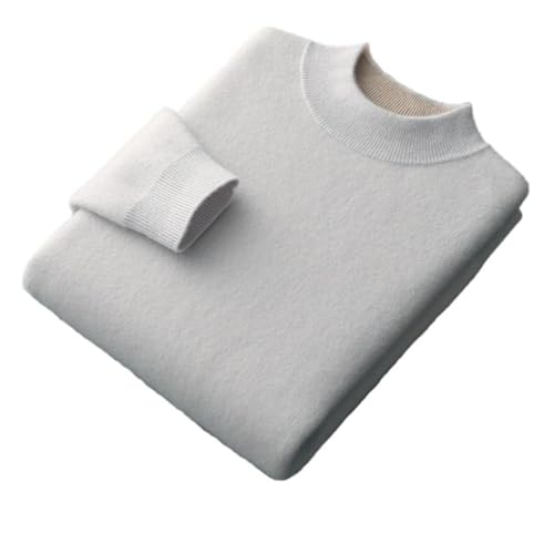 Men's 100 Percent Cashmere Sweater Thick Mock Neck Pullover Cashmere Smart Casual Soft Warm Clothing