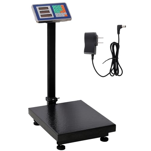 Industrial Scale, Platform Scale, Shipping Scale, 600 LB, Package Scale, Floor Scale, Commercial Scale, Scale for Packages, Large Scale, Heavy Duty Scale, Box Scale, Luggage Weighing Scale, Digital