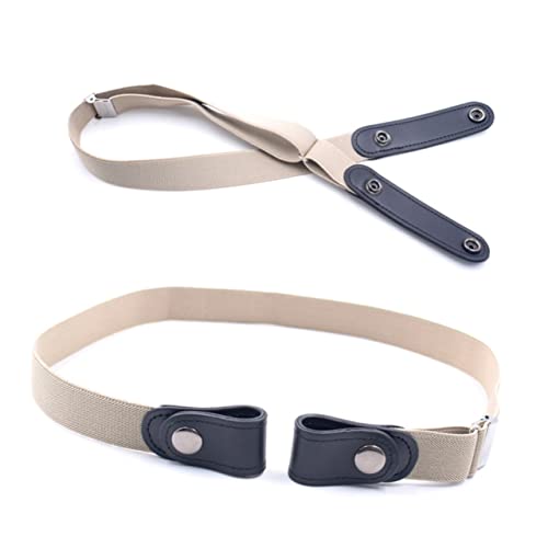 2pcs Adjustable Elastic Waist Belts No Buckle Stretch Belts for Women Men Jeans Pants Dress2