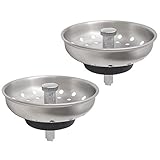 GZILA 2 PCS Kitchen Sink Drain Strainer Replacement for 3-1/2 Inch Standard Drain, Basket Rubber...