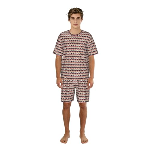 Pyjama drapeau américain homme ensemble 2 pièces respirant et doux